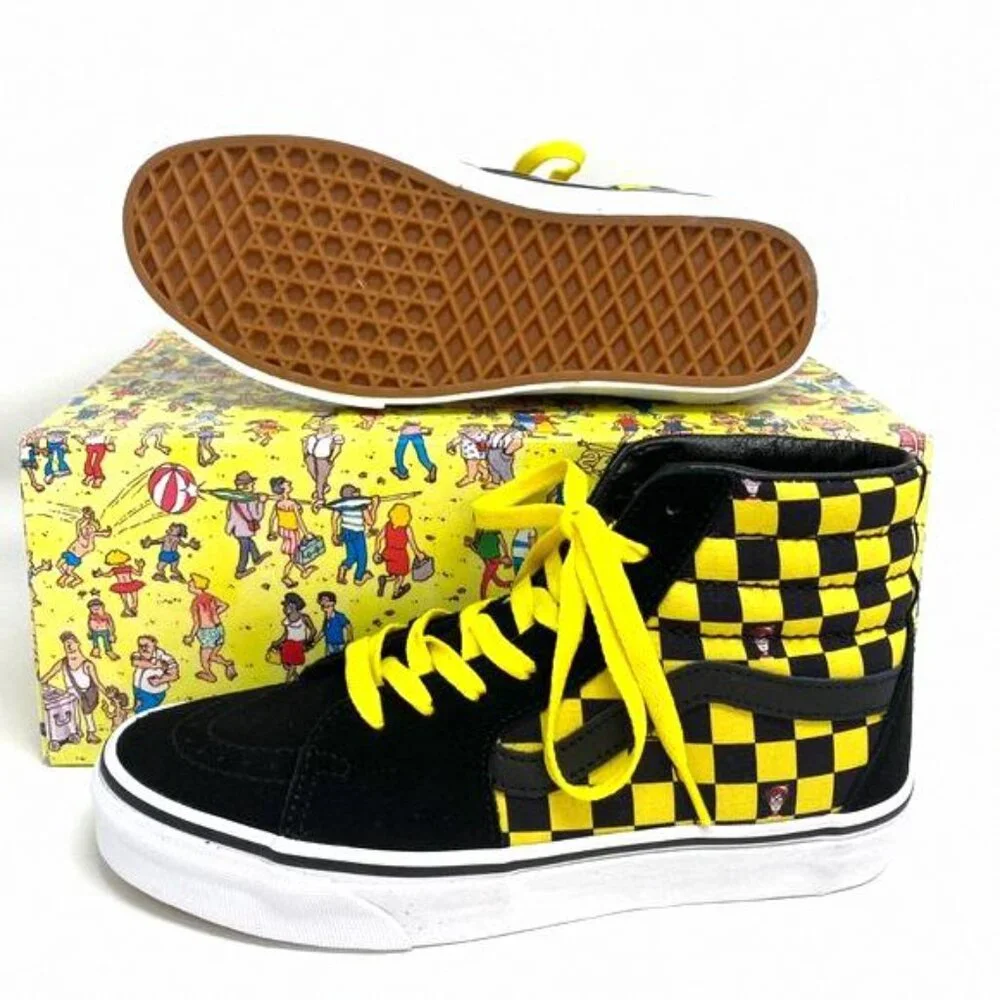 💖MEGA SALE💖VANS x Where's Waldo Sk8-Hi Checker VN0A32QG4UE Men's High Suede - Picture 3 of 9